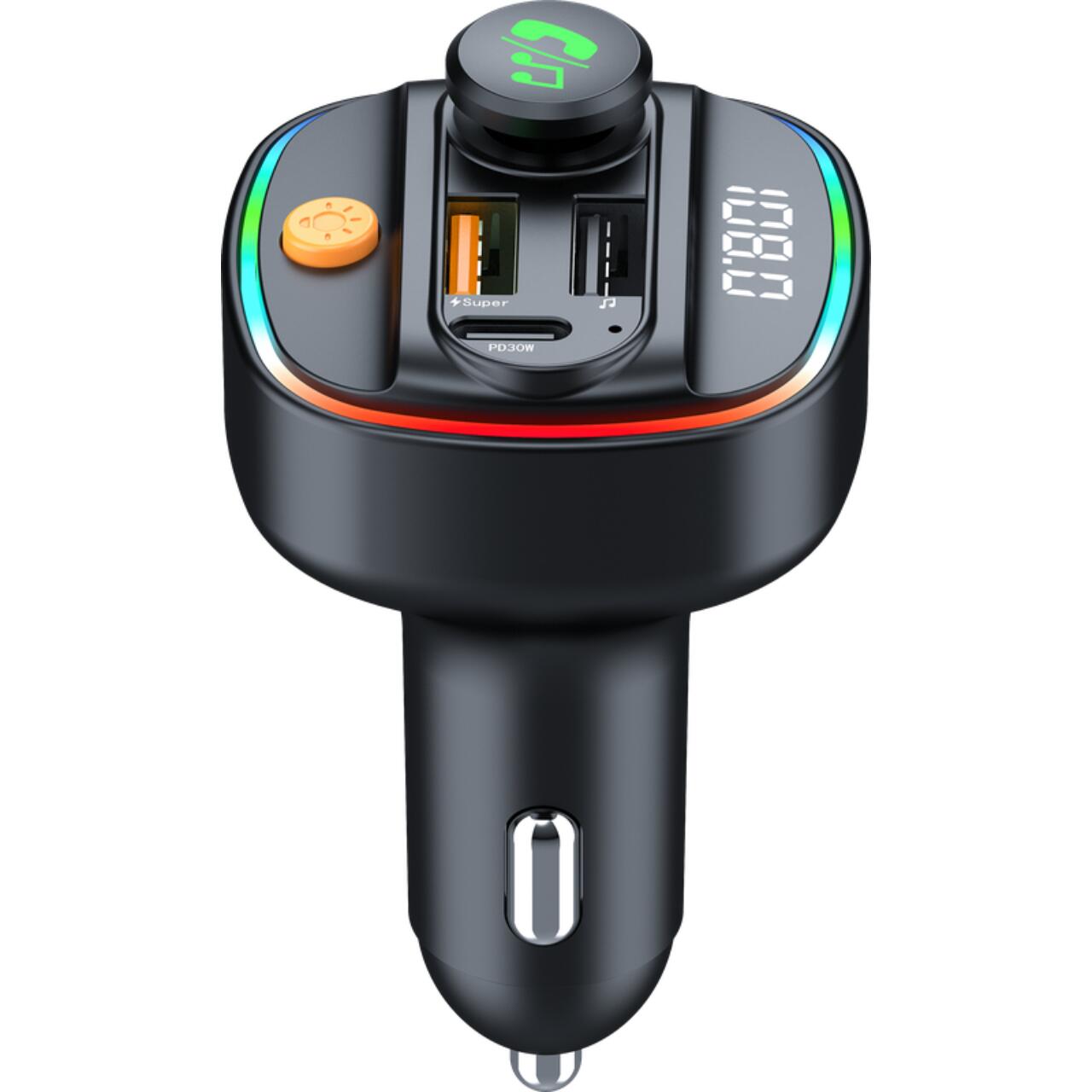 Laptop, Tablete & Telefoane - Devia Modulator FM Smart Series Bluetooth PD 30W + Dual USB, MP3, Fast Charger, Negru