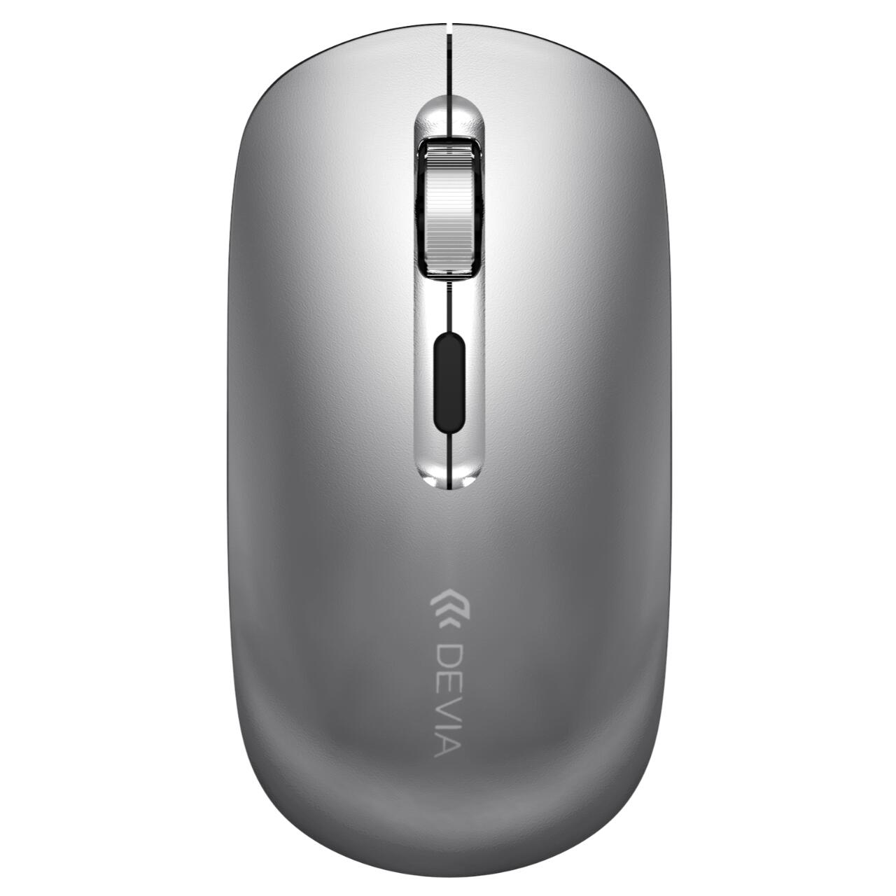 Laptop, Tablete & Telefoane - Devia Mouse Lingo Series Wireless, 2.4G Dual Mode, Gri