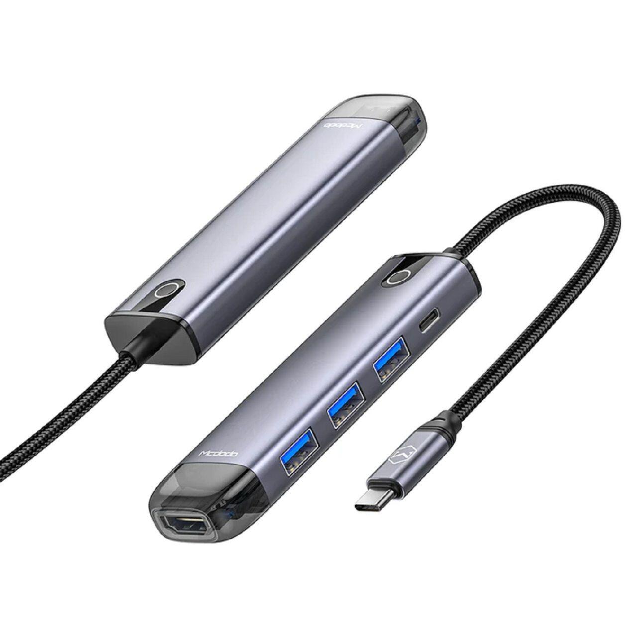 Multihub Type-C Mcdodo 5 in 1 Grey [4]