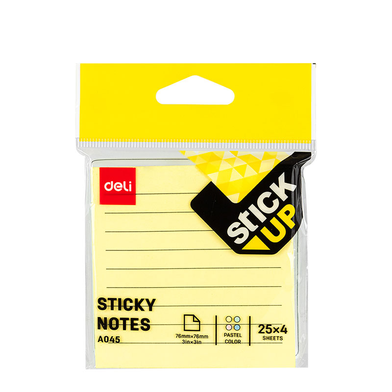 Notesuri adezive - Notes adeziv 76 x 76 mm 4 x 25 file r-v-g-a liniat deli
