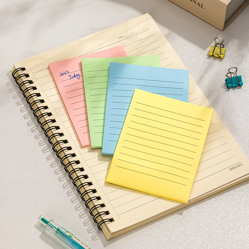 Notes adeziv 76 x 126 mm 4 x 25 file r-v-g-a liniat deli [1]
