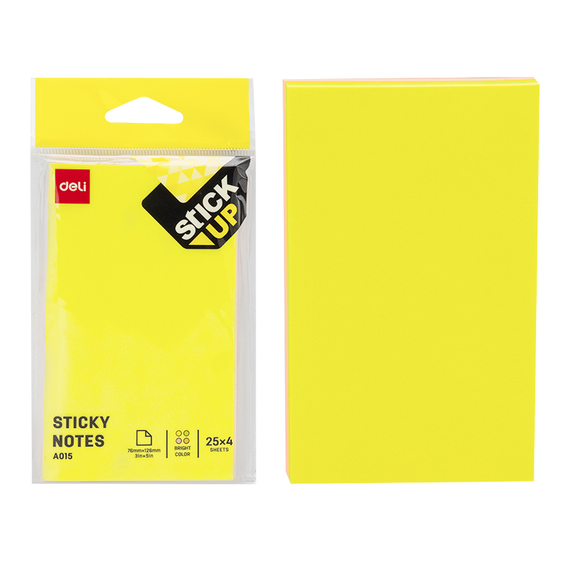 Notes adeziv 76*126mm div. culori pastel polybag deli [1]