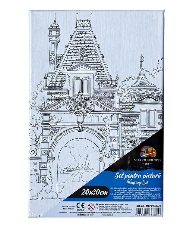 Art & Craft si Artizanat - Panza predesenata pe sasiu 20*30cm castel sf art pigna