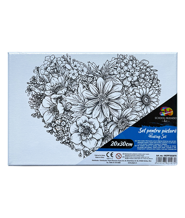 Art & Craft si Artizanat - Panza predesenata pe sasiu 20*30cm flori sf art pigna