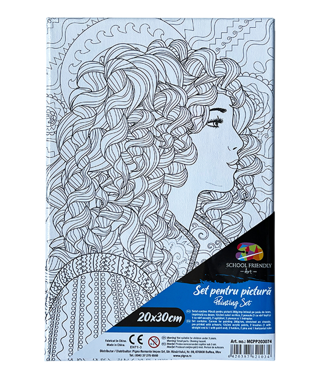 Art & Craft si Artizanat - Panza predesenata pe sasiu 20*30cm mandale fata sf art pigna