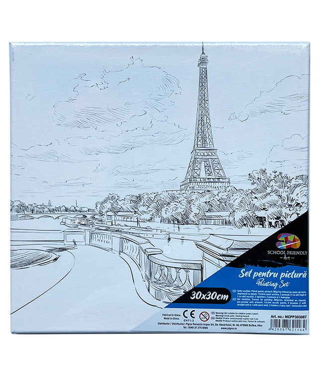 Art & Craft si Artizanat - Panza predesenata pe sasiu 30*30cm paris sf art pigna
