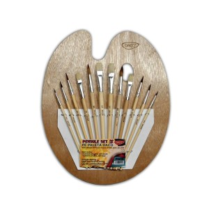 Art & Craft si Artizanat - Pensula set 12 pe paleta daco pn012 24 buc