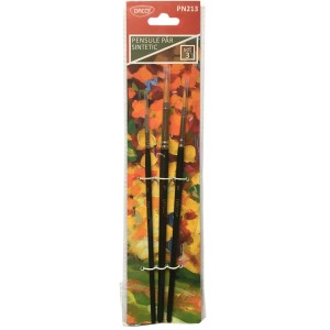 Art & Craft si Artizanat - Pensule set 3 par sintetic rotund daco pn213