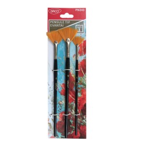 Art & Craft si Artizanat - Pensule set 3 tip evantai daco pn243 10 buc
