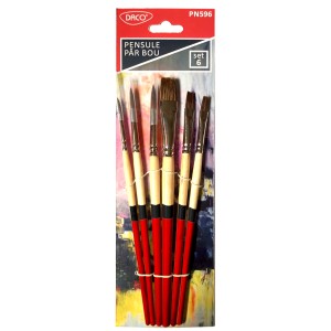 Art & Craft si Artizanat - Pensule set 6 par bou daco pn596