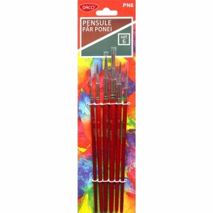 Art & Craft si Artizanat - Pensule set 6 par ponei daco pn6 10 buc