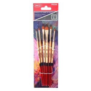 Art & Craft si Artizanat - Pensule set 6 par sintetic limba pisica daco pn266