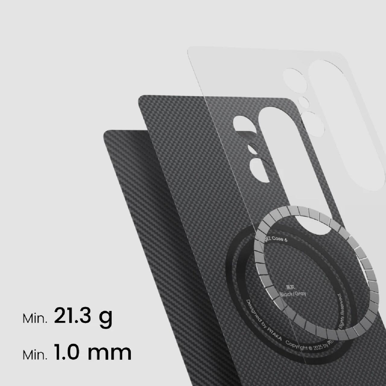 Pitaka Husa MagEZ 6 Aramida Samsung Galaxy S25 Negru / Gri [4]