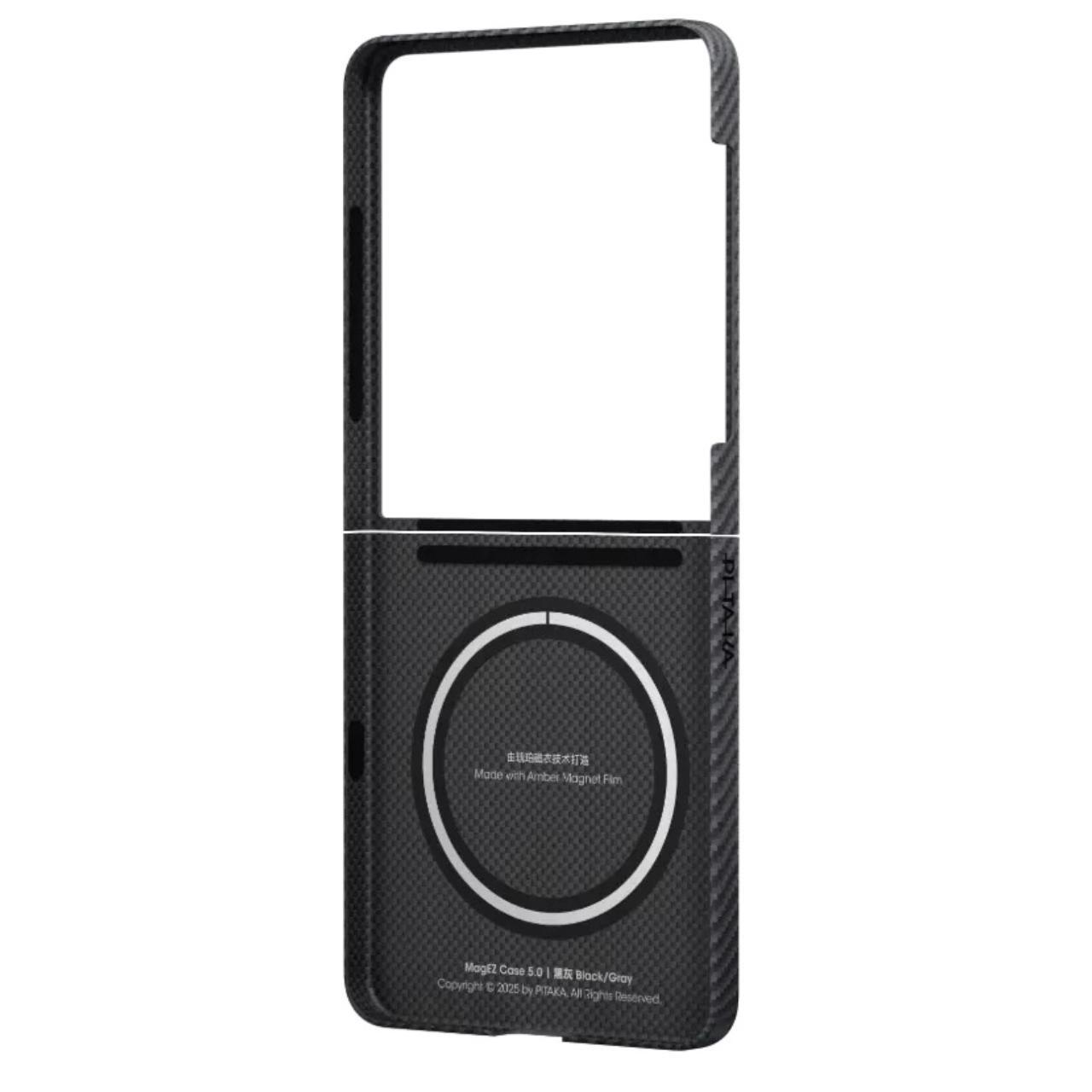Pitaka Husa MagEZ 7, 600D, Ultra-Slim Aramida Magsafe Samsung Galaxy Z Flip7 Negru / Gri [1]