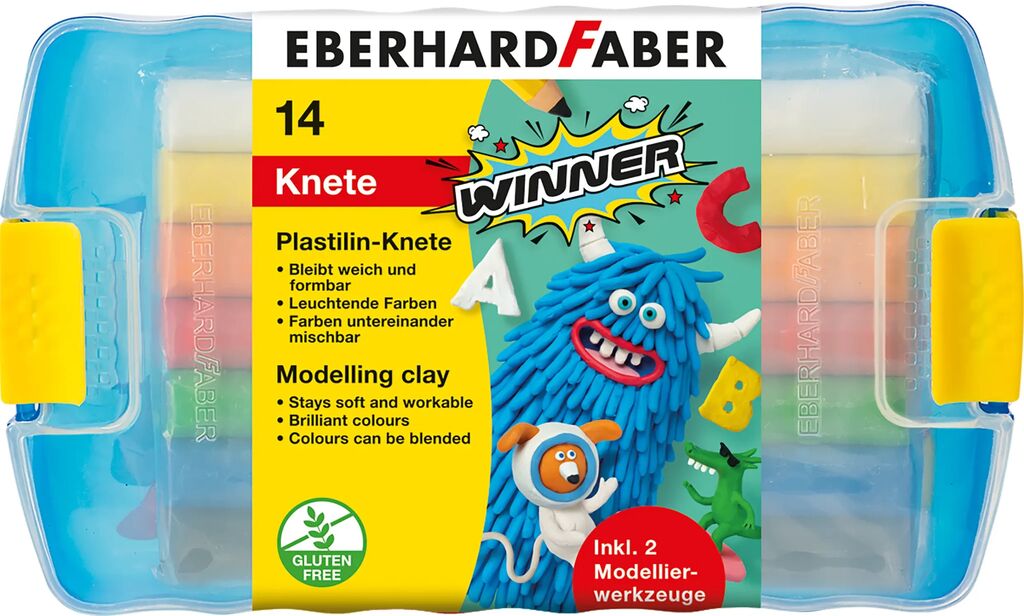 Art & Craft si Artizanat - Plastilina 10 culori cutie plastic eberhard faber