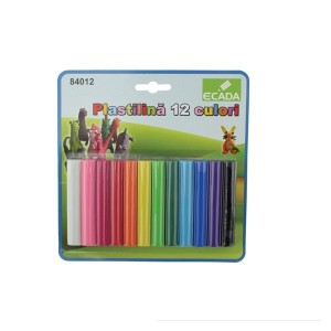 Art & Craft si Artizanat - Plastilina 12 culori ecada 84012 12 buc