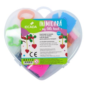 Art & Craft si Artizanat - Plastilina 12 culori inima ecada 84112
