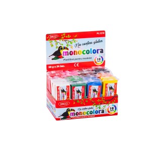 Art & Craft si Artizanat - Plastilina 50g monocolora daco pl1210 24 buc