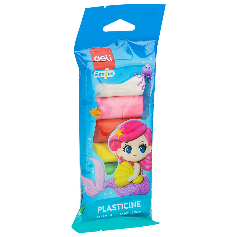 Art & Craft si Artizanat - Plastilina 6 culori 108g polybag deli
