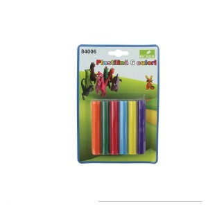 Art & Craft si Artizanat - Plastilina 6 culori ecada 84006 12 buc