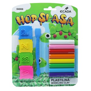 Art & Craft si Artizanat - Plastilina 8 culori + forme ecada 84008