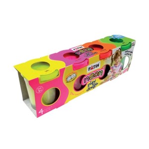 Art & Craft si Artizanat - Plastilina usoara modeling dough neon 4x100 g fatih 50867