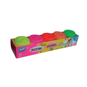 Art & Craft si Artizanat - Plastilina usoara modeling dough neon 5x50g fatih 50620