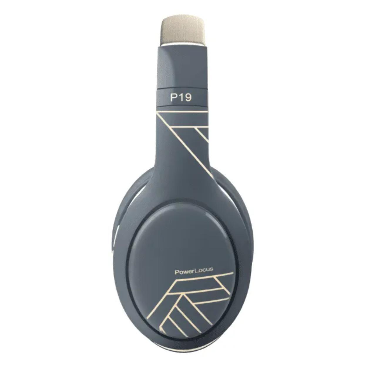 Laptop, Tablete & Telefoane - PowerLocus Casti Bluetooth Wireless Over-Ear P19 Asphalt Grey