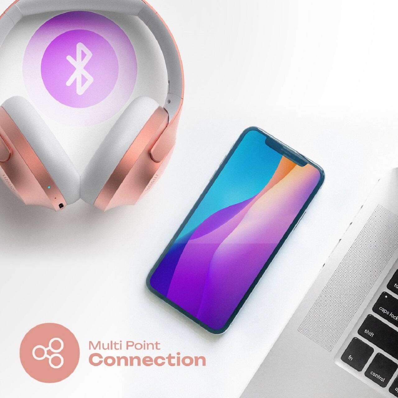 PowerLocus Casti Bluetooth Wireless Over-Ear P3 Rose / Gold [3]