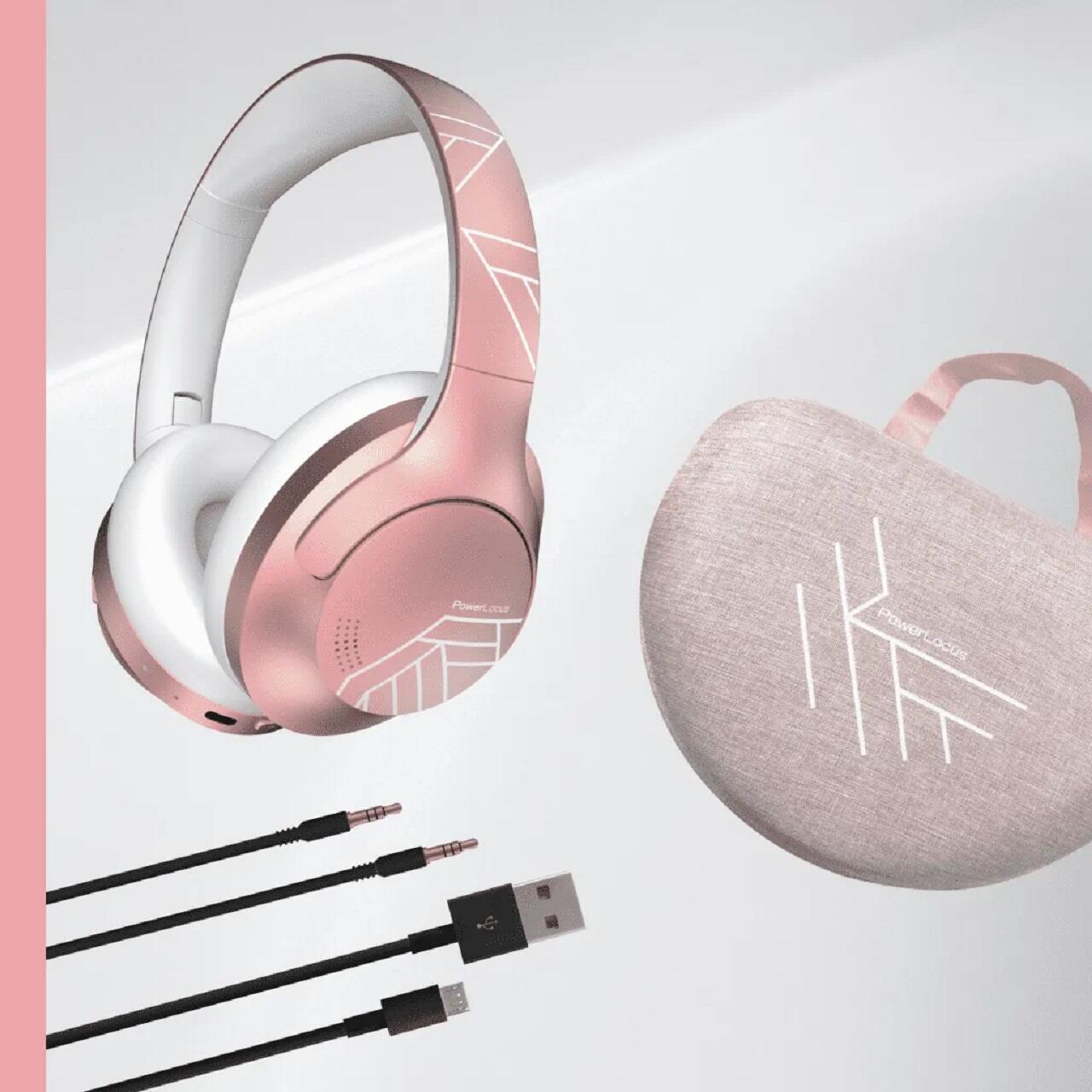 PowerLocus Casti Bluetooth Wireless Over-Ear P3 Rose / Gold [4]