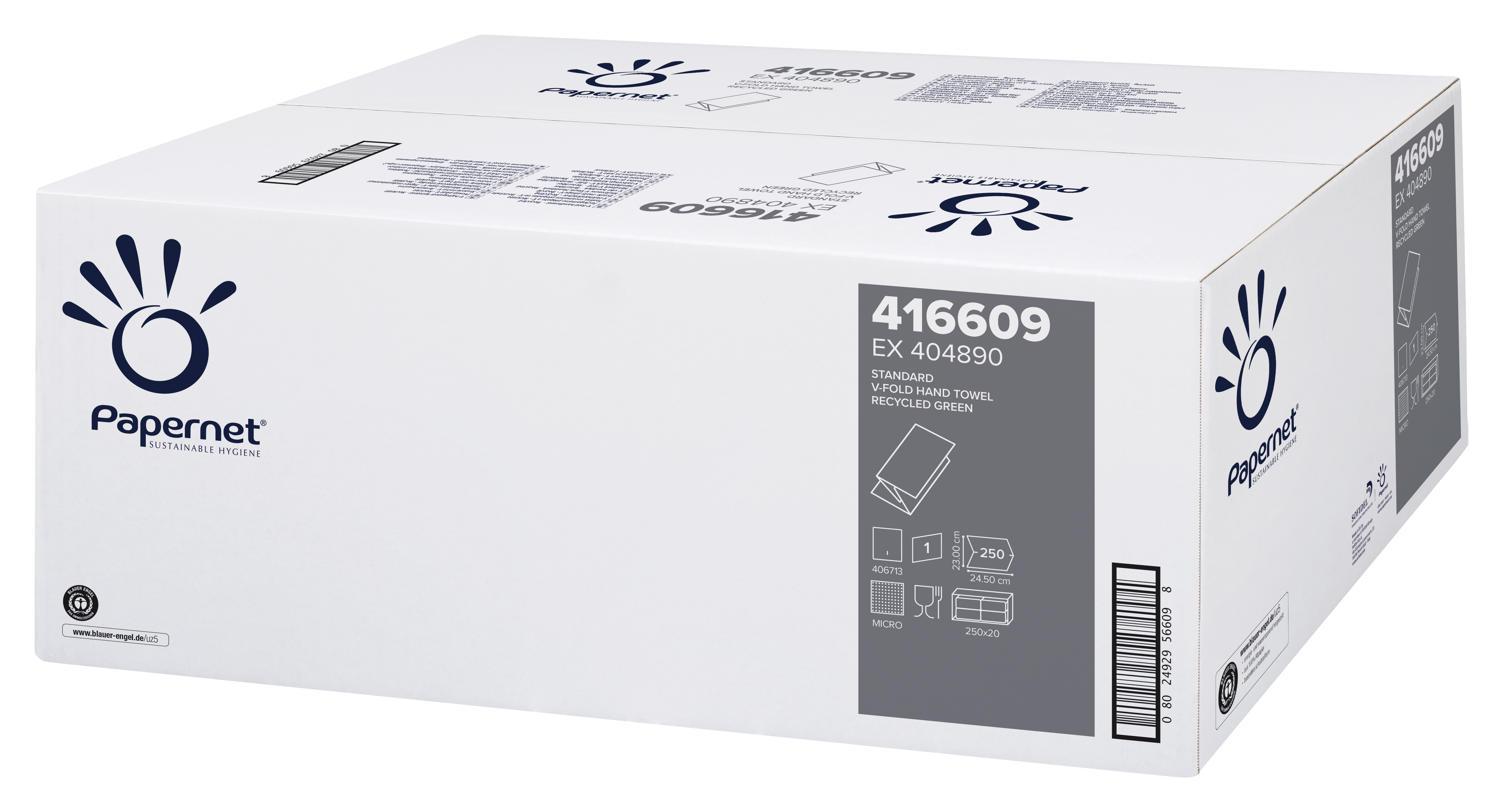 Detergenti si Curatenie - Prosoape hartie verzi in v premium 250/set papernet