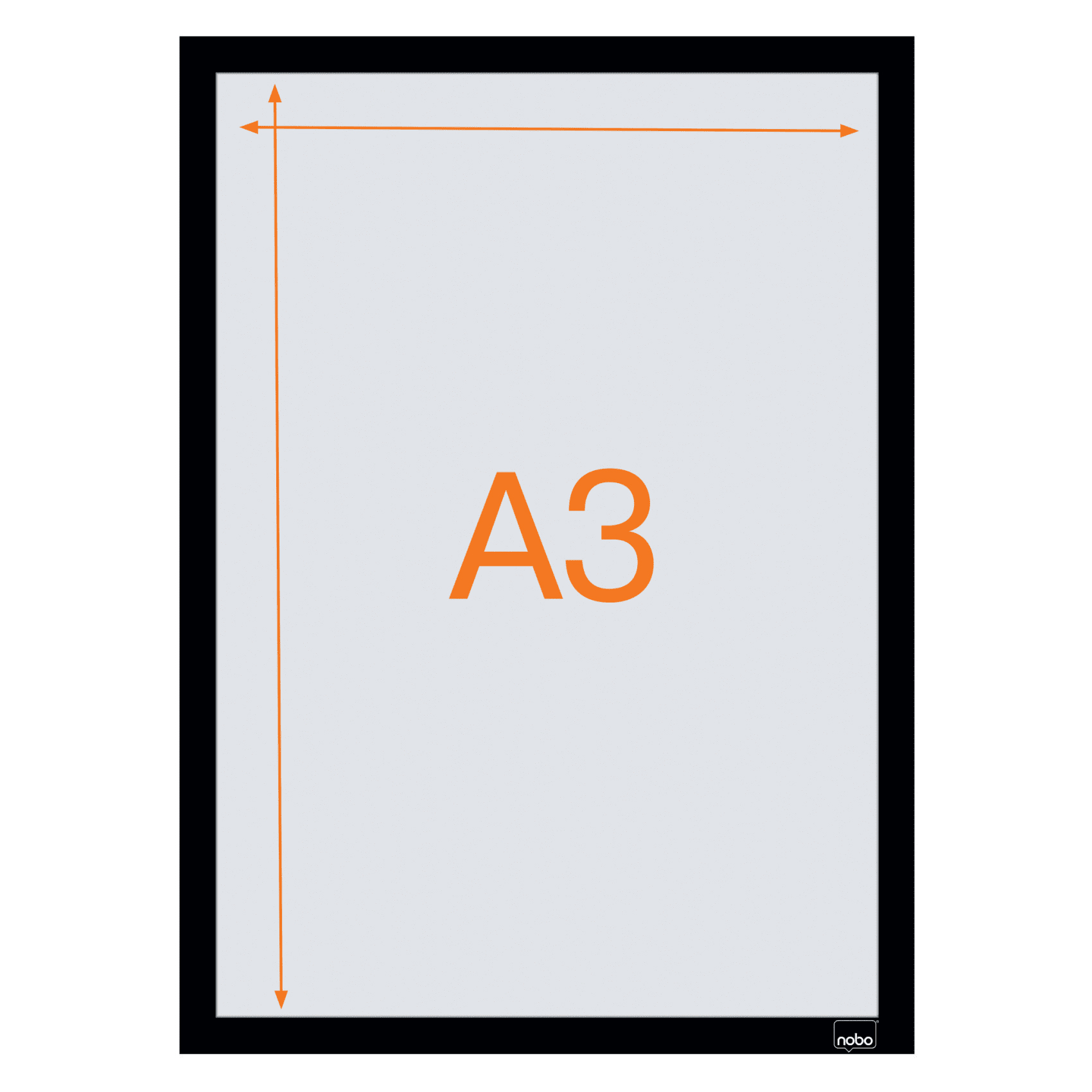 Rama magnetica autoadeziva a3 neagra 2/set nobo [1]