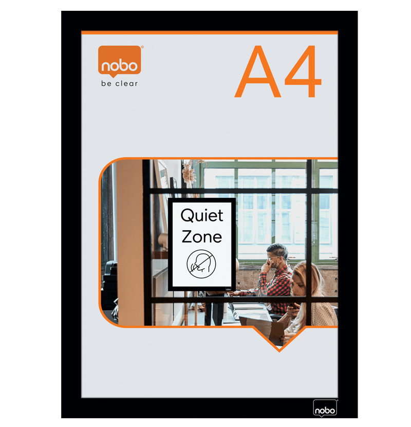 Produse pentru prezentare și afișare - Rama magnetica autoadeziva a4 neagra 2/set nobo