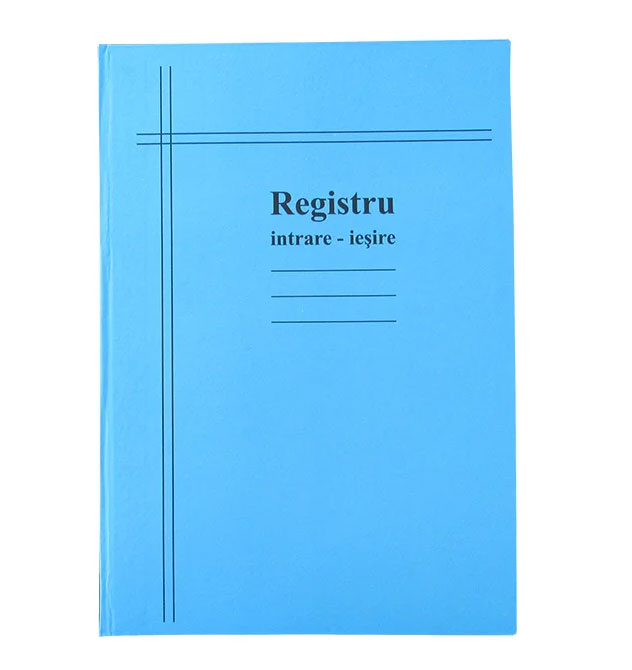 Registre și cuburi de hârtie - Registru intrari iesiri vertical cartonat