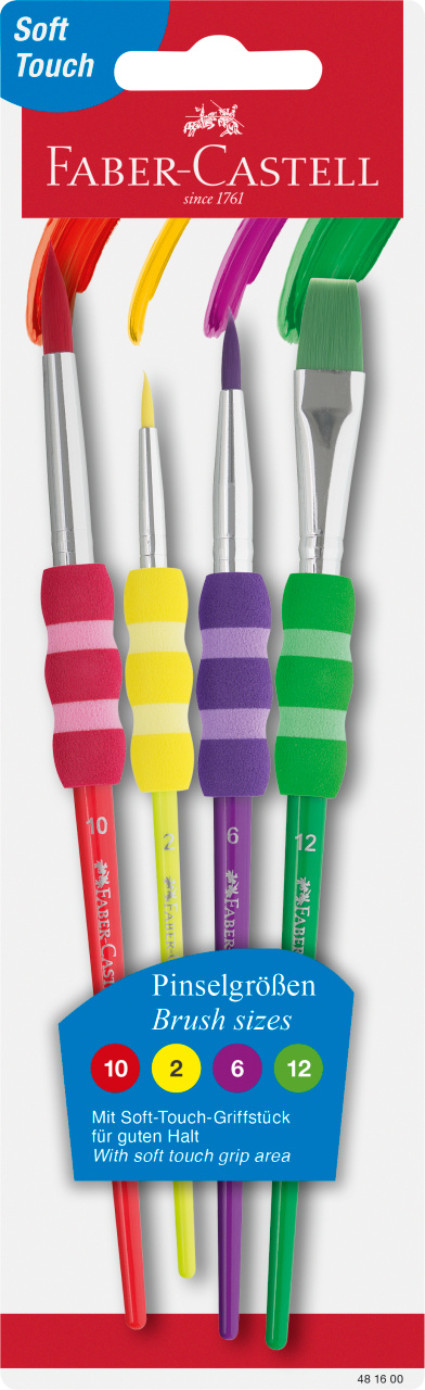 Set 4 pensule soft touch faber-castell