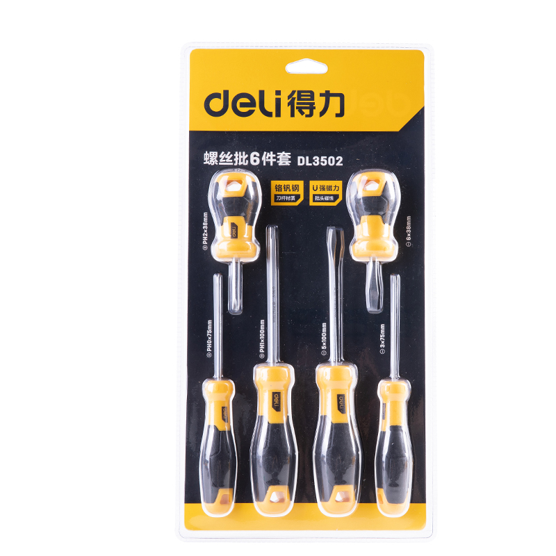 Casă, gradină și bricolaj - Set 6 surubelnite div marimi blister deli