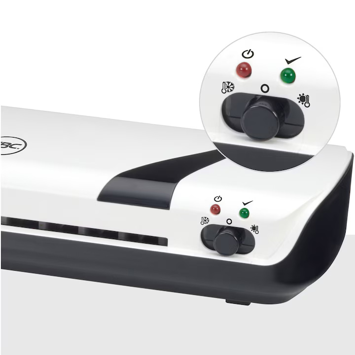 Set craft gbc 4 in 1 alb,laminator a4 inspire+, trimmer, rounder, folii laminare a4 [4]
