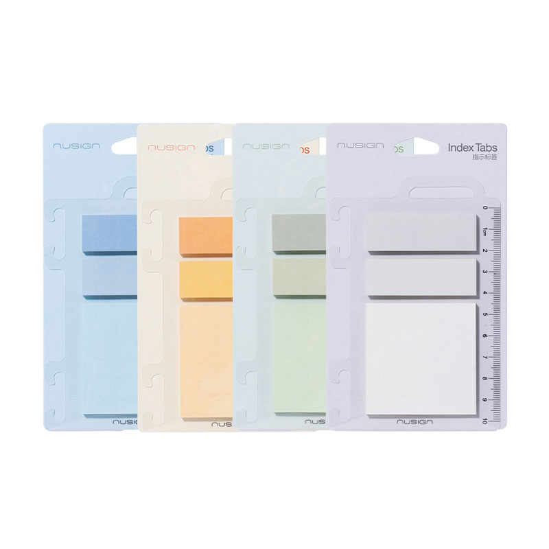 Notesuri adezive - Set notes adeziv 52*52mm 30f+2*index 17*52mm pastel nusign deli