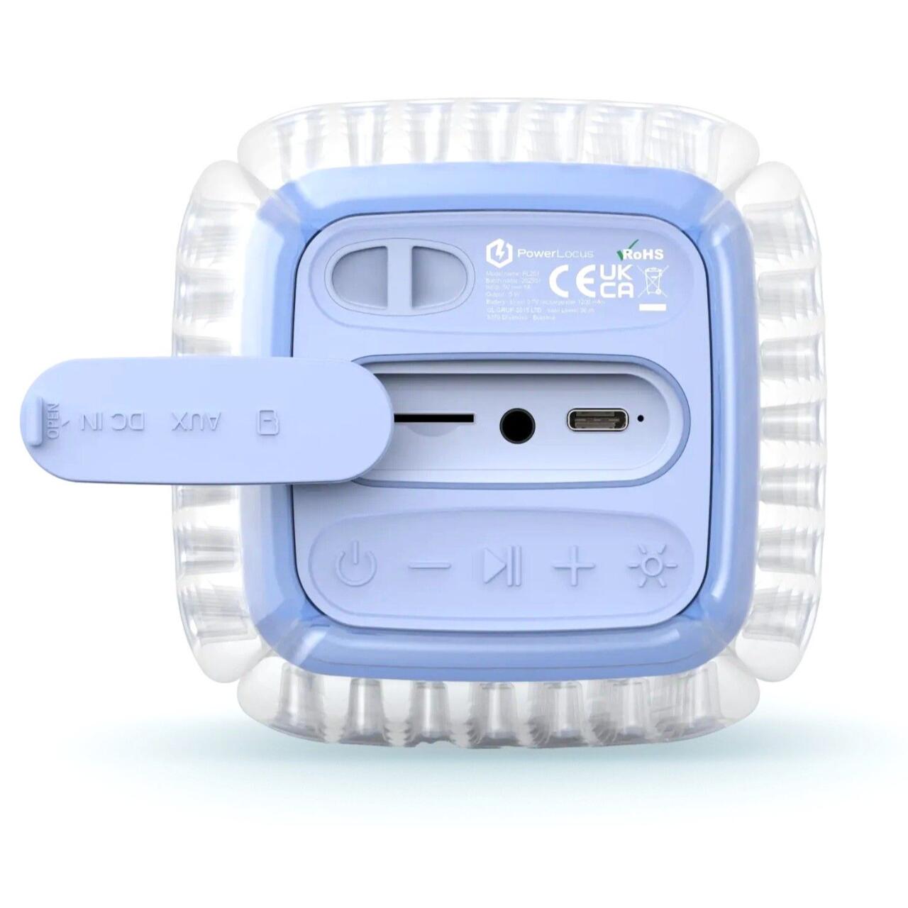 PowerLocus Set Boxa portabila Aero Bluetooth cu microfon wireless Albastru (waterproof) [3]