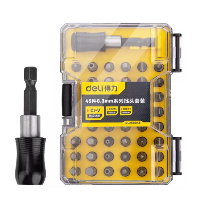 Casă, gradină și bricolaj - Set surubelnita + 45 capete cut plastic deli