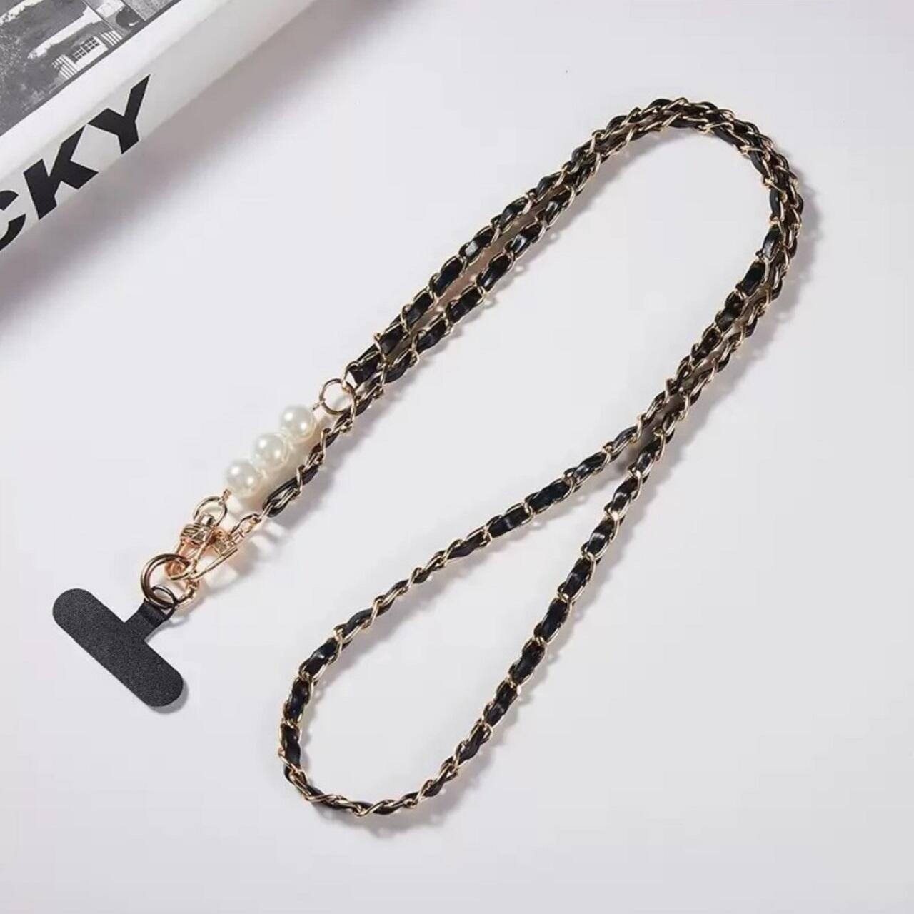 Lemontti Snur telefon cu perle, 120cm, Negru [5]