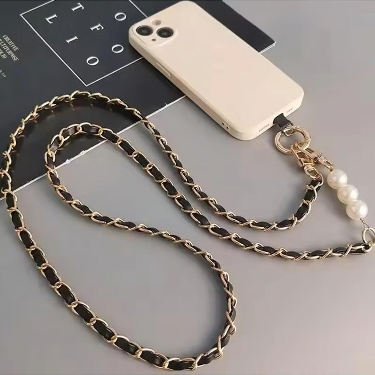 Lemontti Snur telefon cu perle, 120cm, Negru [6]