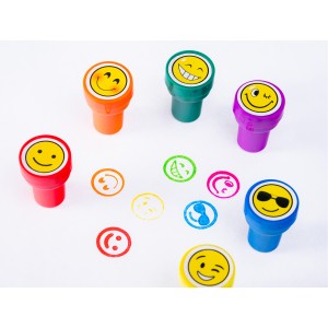 Birotică și Papetărie - Stampila tusata emoji set 6 daco sa127 3 buc
