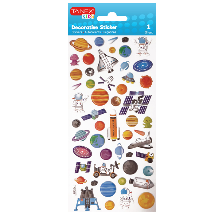 Alte accesorii scoala si birou - Sticker puffy space tnx-25133 tanex