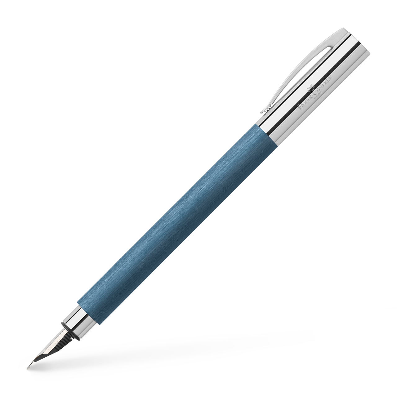 Stilou ambition precious resin albastru m faber-castell