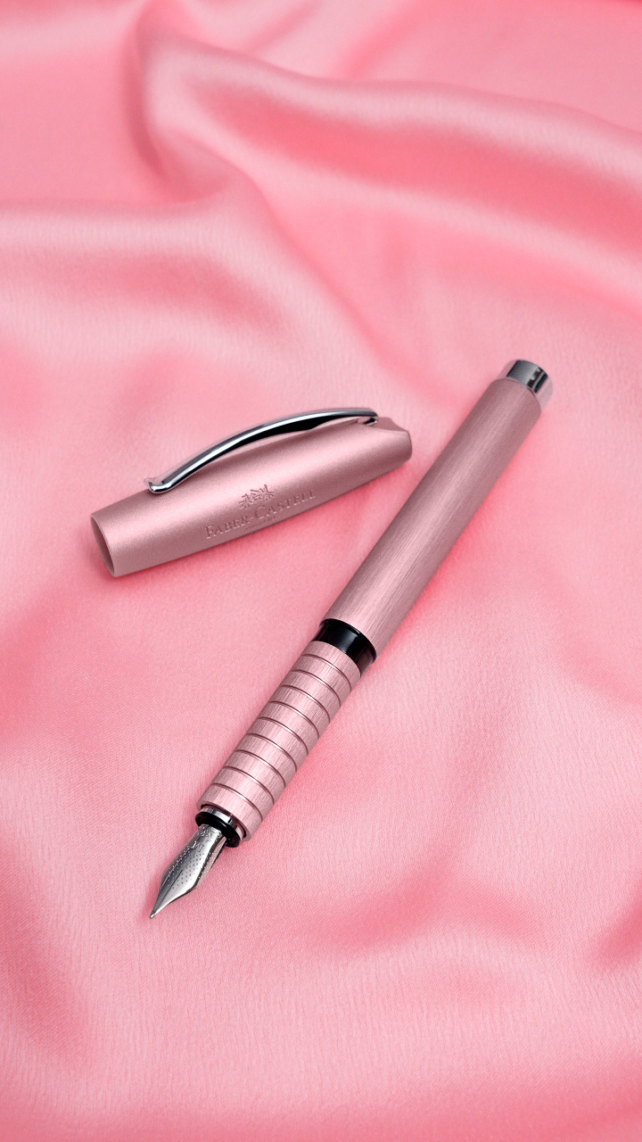 Stilou essentio aluminium rose f faber-castell [3]