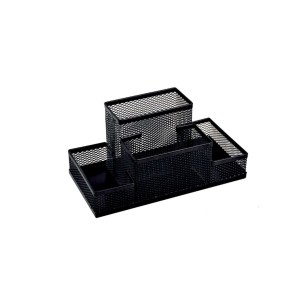 Birotică și Papetărie - Suport birou 4 compartimente ecada negru 95004n