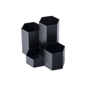 Birotică și Papetărie - Suport birou 4 compartimente plastic negru ecada 95104n