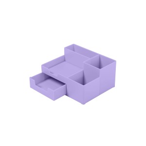 Birotică și Papetărie - Suport birou 5 compartimente plastic lila ecada 95105l