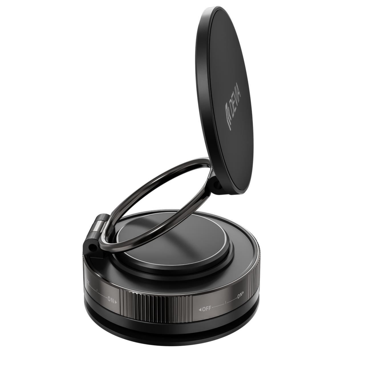 Devia Suport Magnetic Stand Ultra2 Metal, rotatie 360 grade, prindere ventuza, Negru [6]